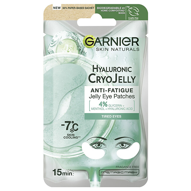 Maskë tekstile për sy Garnier Hyaluronic Cryo Jelly, 5 g