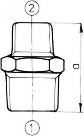Reduktuese Odlewnia Zawiercie, 1 x 1/2 ", e zezë