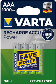 Bateri të rikarikueshme VARTA Power AAA, 1000 mAh, 4 copë
