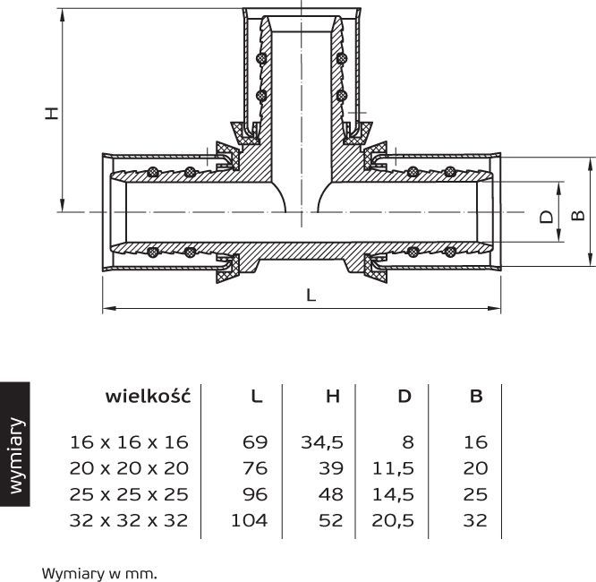 Lidhës Perfexim Pressed (62-73B-0160-000), 73B, 16mm