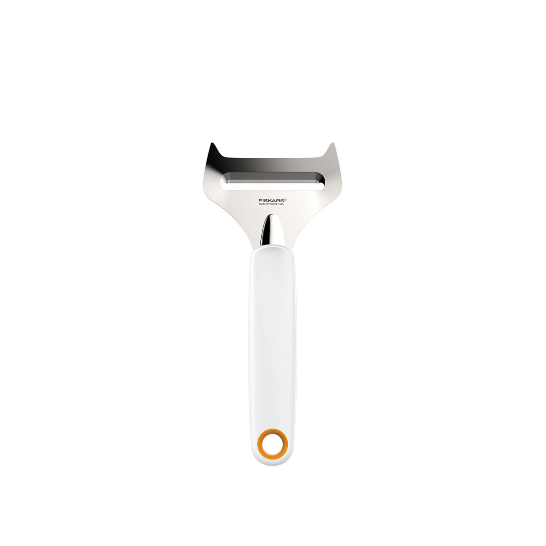 Prerëse djathi Fiskars Soft, 17 cm, e bardhë