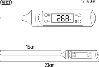 Termometër për temperaturë të mishit Greenblue GB178