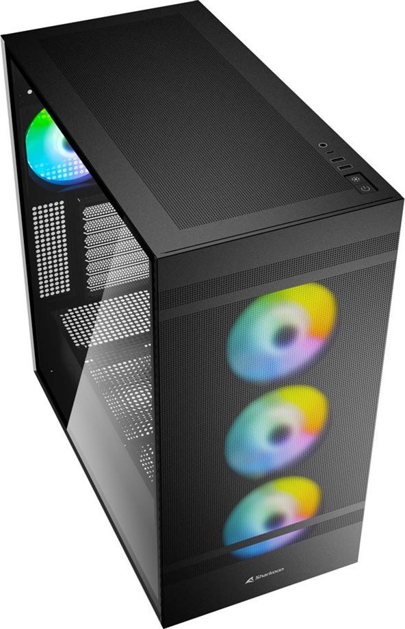 Kasë Sharkoon Rebel C50 ARGB, e zezë, Midi Tower
