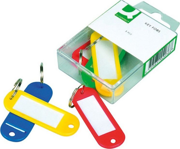 Varëse çelësash Q-Connect, 58x20mm, 6 copë, ngjyra të ndryshme Varëse çelësash Q-Connect, 58x20mm, 6 copë, ngjyra të ndryshme