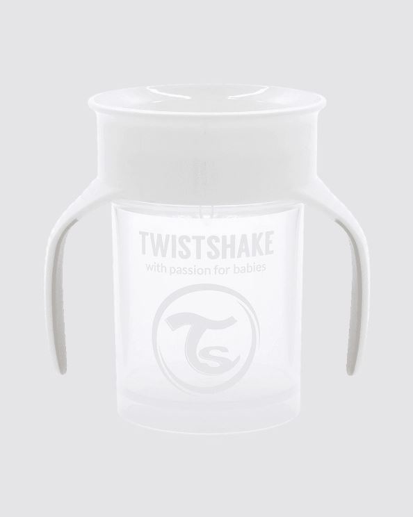 Shishe për bebe Twistshake 360 6+ muaj, Bardhë