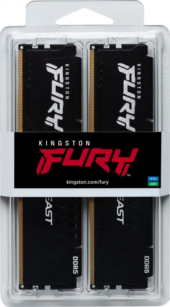 Memorie Kingston Fury Beast, DDR5, 32 GB, 5600 MHz, CL36, KF556C36BBEK2-32