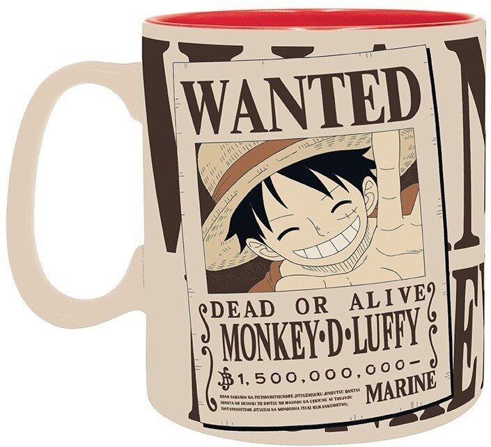 Gotë One Piece - Luffy Wanted, 460 ml