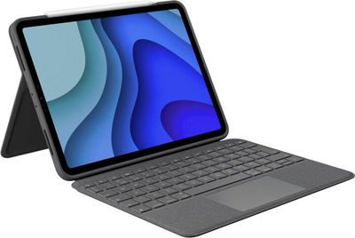 Mbrojtëse Logitech Folio Touch me tastierë për Apple iPad Pro 11 " (gjenerata 1,2,3), UK, e hirtë