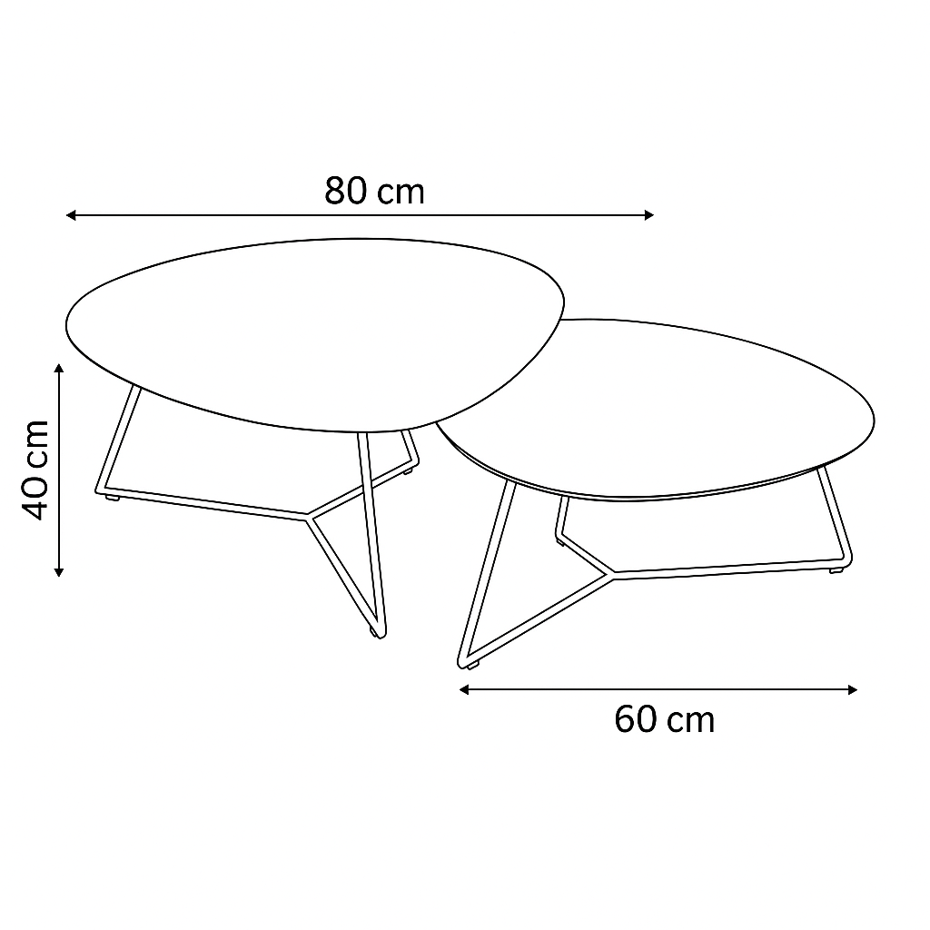 Tavolina mesi SAG Metal – Kafte