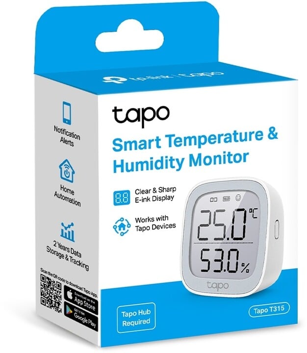 Sensor i detektimit të lagështisë dhe temperaturës TP-Link Tapo T315 për H100