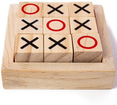 Lojë tavoline Bigjigs - tic-tac-toe prej druri