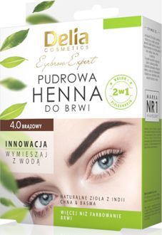 Këna për vetulla Delia Powder, 0.4 Brown, e kaftë