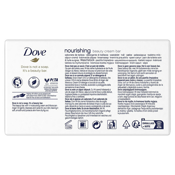 Sapun Dove Argan Oil, 4 x 90 g