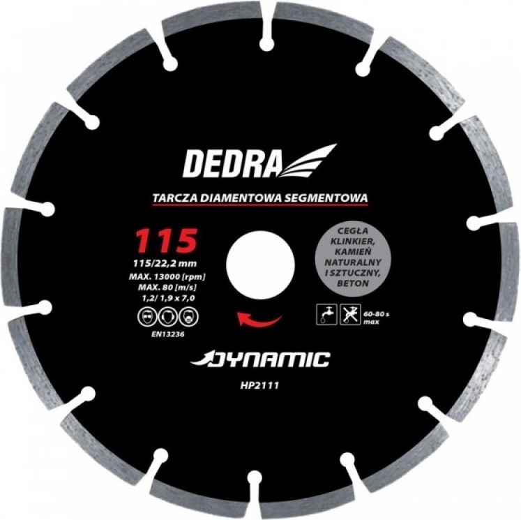 Teh diamanti Dedra, 230mm, 22.2mm