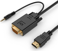 Kabllo Gembird HDMI - D-Sub (VGA) + Jack, 3.5mm, 1.8m, e zezë Kabllo Gembird HDMI - D-Sub (VGA) + Jack, 3.5mm, 1.8m, e zezë