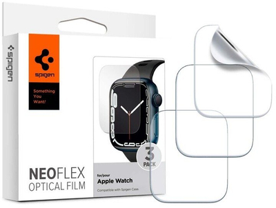 Folie mbrojtëse Spigen Film Neo Flex për Apple Watch 7 45mm, 3 copë