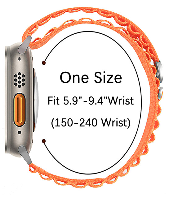 Rrip 4wrist për Apple Watch 42/44/45/49 mm, portokalli