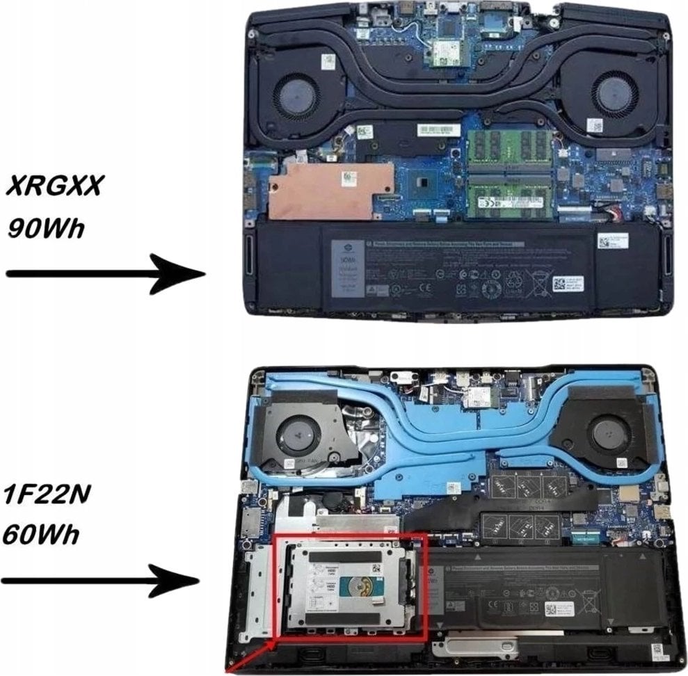 Bateri për laptop Dell 4C, 60WHr, Li-Ion, e zezë