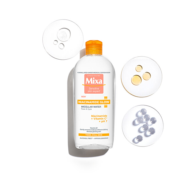Ujë micellar Mixa Niacinamide Glow, 400 ml