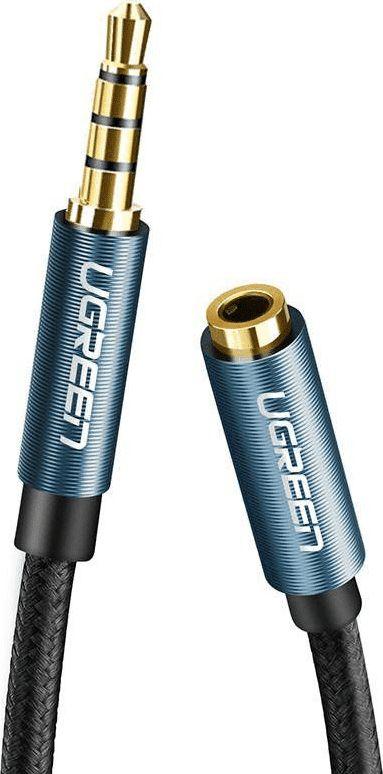 Kabllo Ugreen UGR656BLU, Jack 3.5mm (F) në 3.5mm (M), 2m, i kaltër