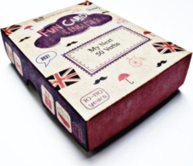 Set edukativ Creativo Fun Card English, 50 pjesë