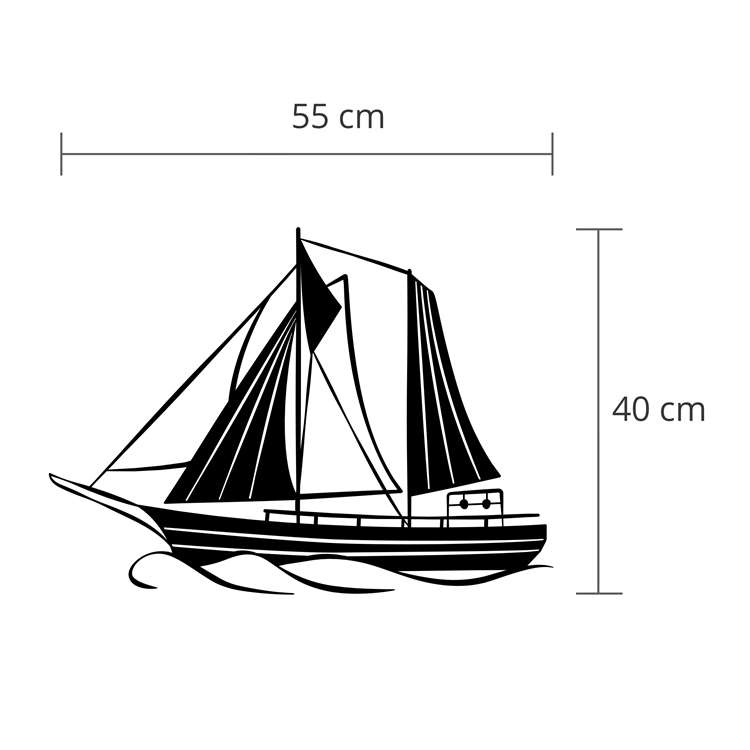 Dekor metalik Decortie Sail, (55 x 40cm)