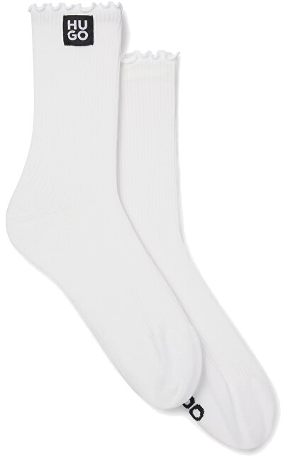 Çorape për femra HUGO BOSS, 2 copë, të bardha Çorape për femra HUGO BOSS, 2 copë, të bardha