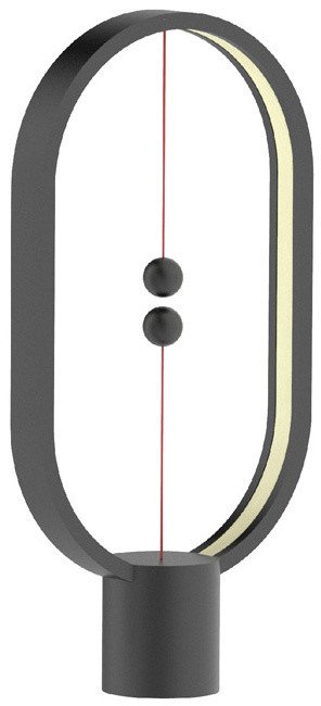 Lamp e plastikës Heng Balance Ellipse, USB, e zezë