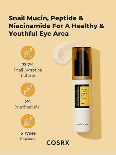 Krem për lëkurën rreth syve CosRx Advanced Snail Peptide, 25 ml
