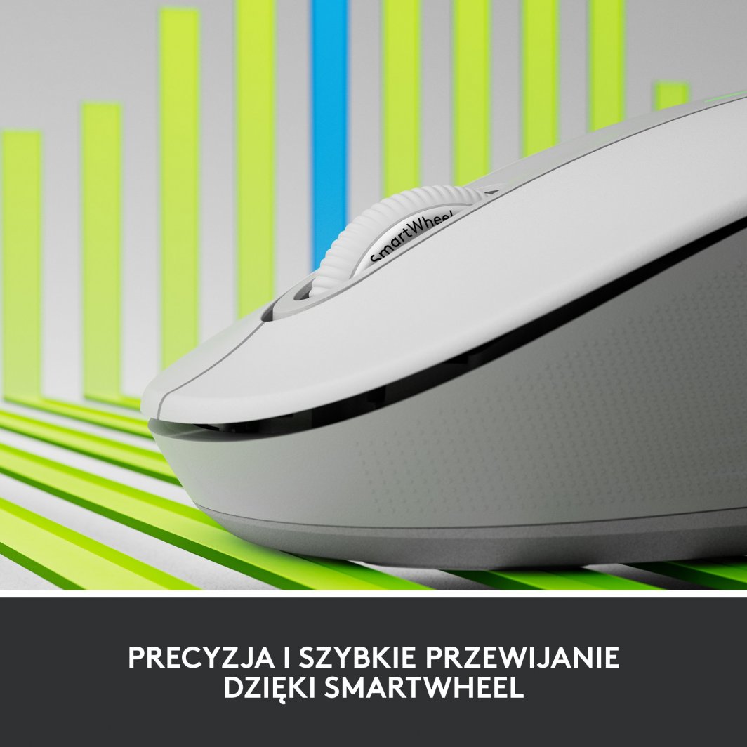 Maus Logitech M650, wireless, Bluetooth, USB, i bardhë dhe i hirt