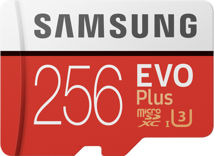 Kartë memorie Samsung EVO Plus Micro SDXC, 256 GB, UHS-I U3 + përshtatës SD