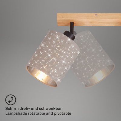 Spote Briloner, 65cm, 4x exkl., E27, 25W, taupe
