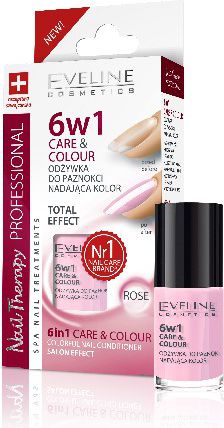 Kondicioner llaku për thonj Eveline Nail Therapy 6 në 1, 5 ml, rozë