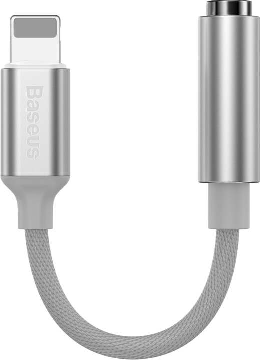 Kabllo BASEUS Seria Cafule, Lightning  - Jack 3.5mm, M/F, e bardhë