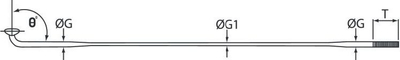 CNSPOKE DB474 Велосипедски Шпици, 250 mm, Црни, 36 парчиња