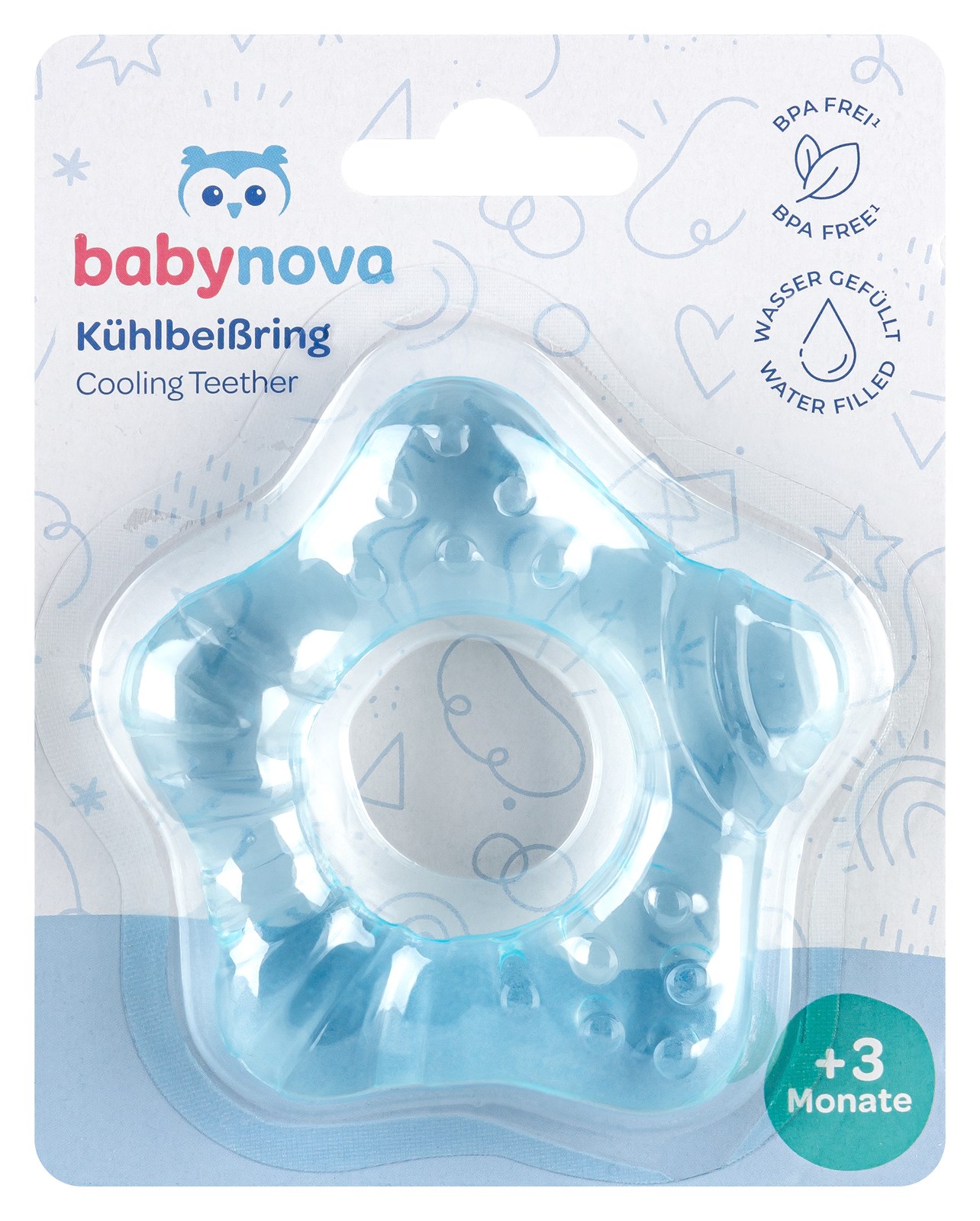 Gomë për dhëmbë në formë ylli Baby Nova, 1 copë