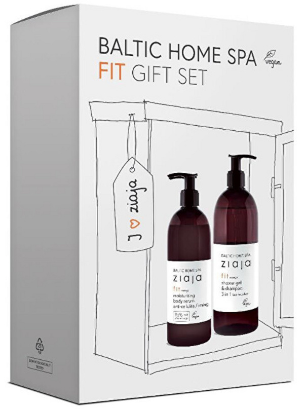 Set për trup Ziaja, Xhel dushi dhe shampo 3në1 500 ml + Serum hidratues për trup 400 ml