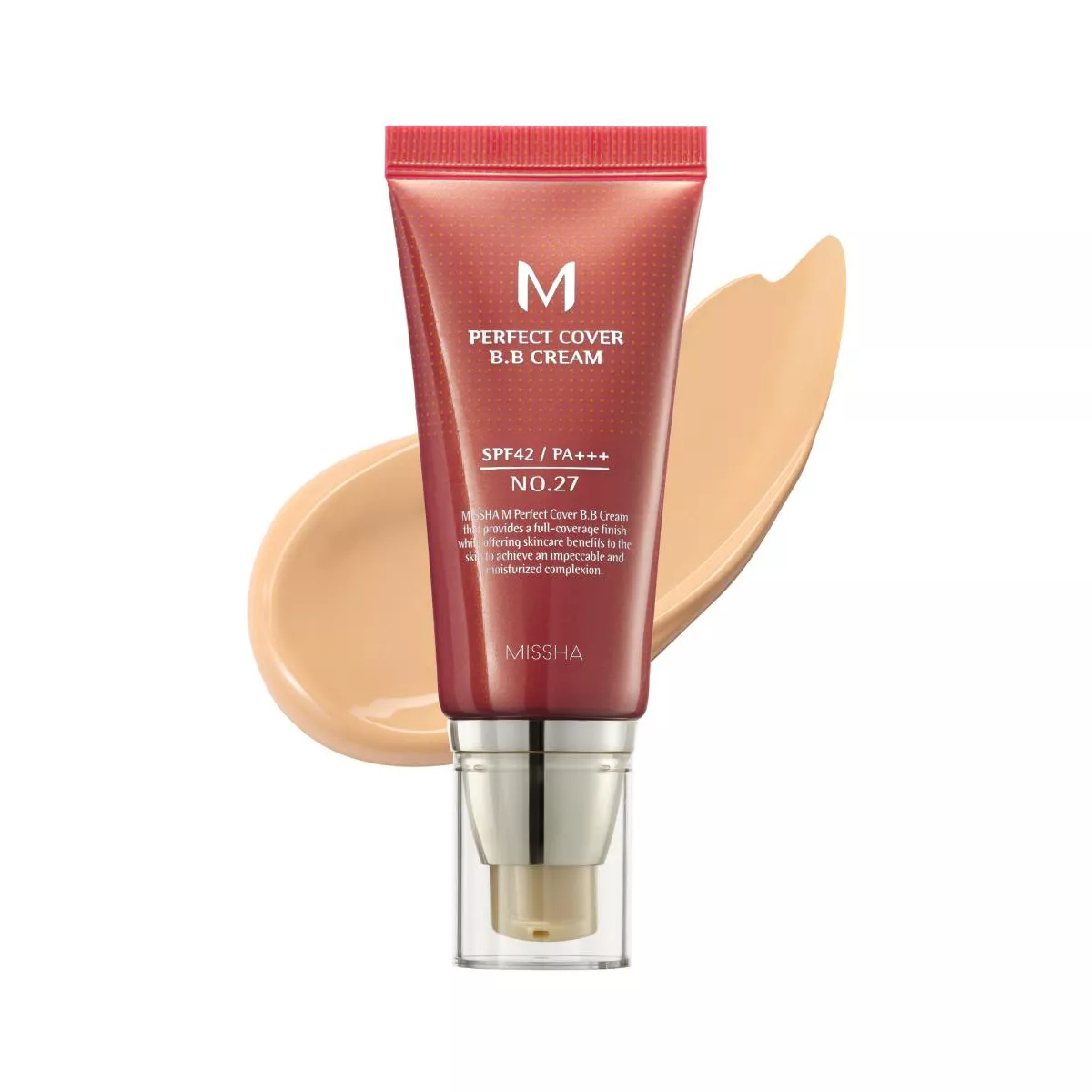 Krem pudër BB Missha M Perfect Cover SPF42 PA+++, 27 Honey Beige, 50 ml