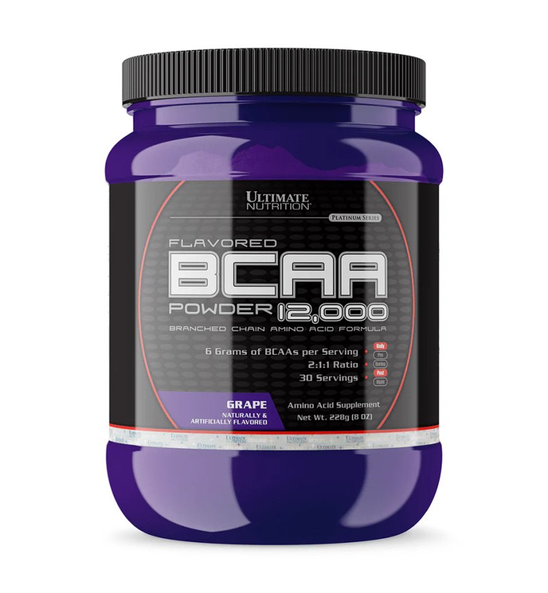 Aminoacide Ultimate Nutrition BCAA Powder, 12000 30 serv, 228g, Grape