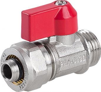 Valvul MINI Perfexim 1/2" me bashkim dhe morsetë Pex / AlPex (01-019-1000-001)
