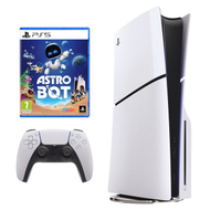 Konzolë Sony PlayStation 5 Slim Disc, Astro Bot Bundle 1TB, e bardhë