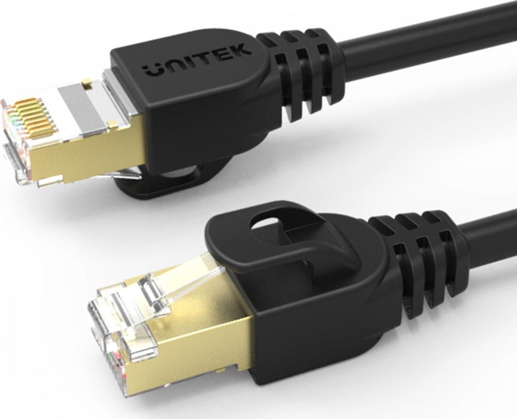 Kabllo e rrjetit Unitek, RJ-45 - RJ-45, Cat7, S/FTP, 0.5m, e zezë
