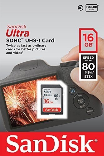 Kartë memorie SDHC SanDisk Ultra UHS-I, 16GB