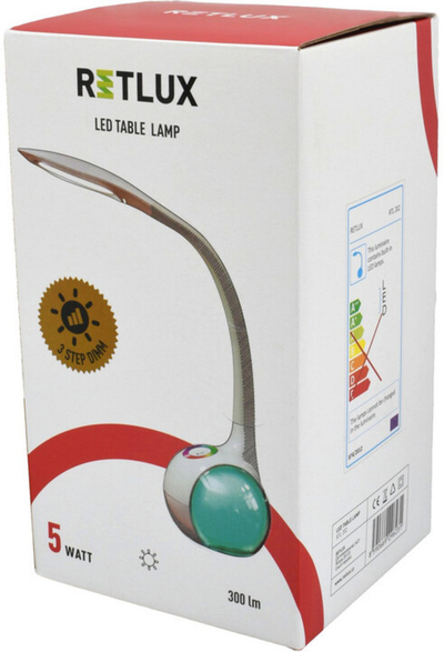Llambë tavoline Retlux RTL 202, LED, e zbehshme, 5W, e bardhë