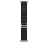 Apple Watch 49mm Loop, Black Alpine Loop, Small, Natural Titanium Finish