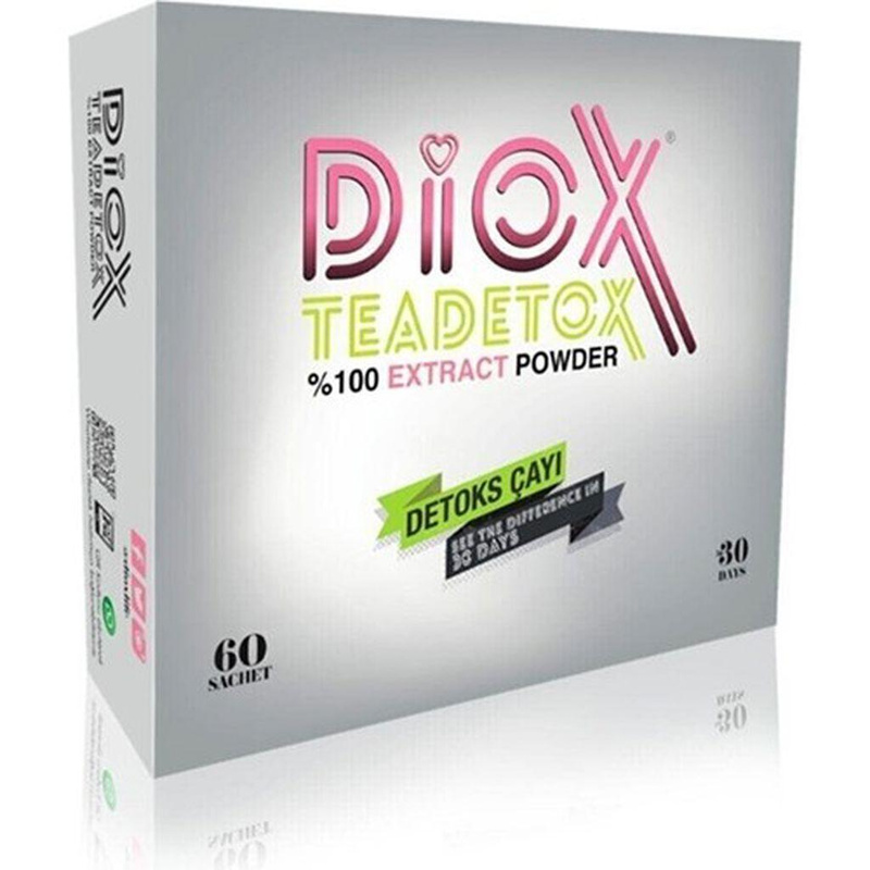 Suplemente për humbje peshe Diox Teadetox 100% Extract Powder, 60qese