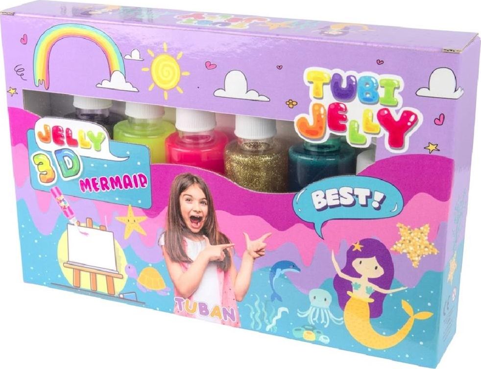 Set me xhelatinë TUBAN Sirena, 6 ngjyra