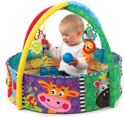 Set tapet + lodra për fëmijë Playgro, 70 x 70 cm, 37 copë shumëngjyrësh