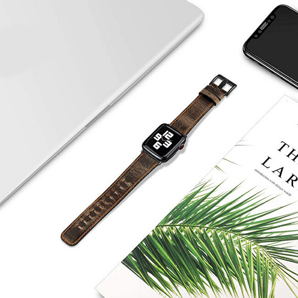 Rrip lëkure 4wrist për Apple Watch 38/40/41 mm, i kaftë