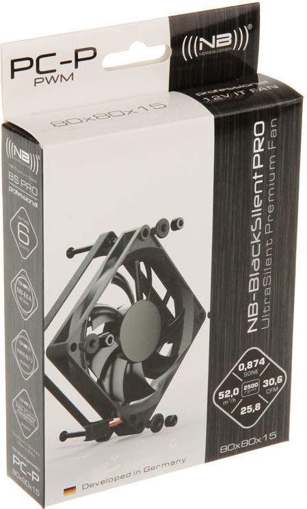Ftohës Noiseblocker BlackSilent Pro PC-P, 80 mm